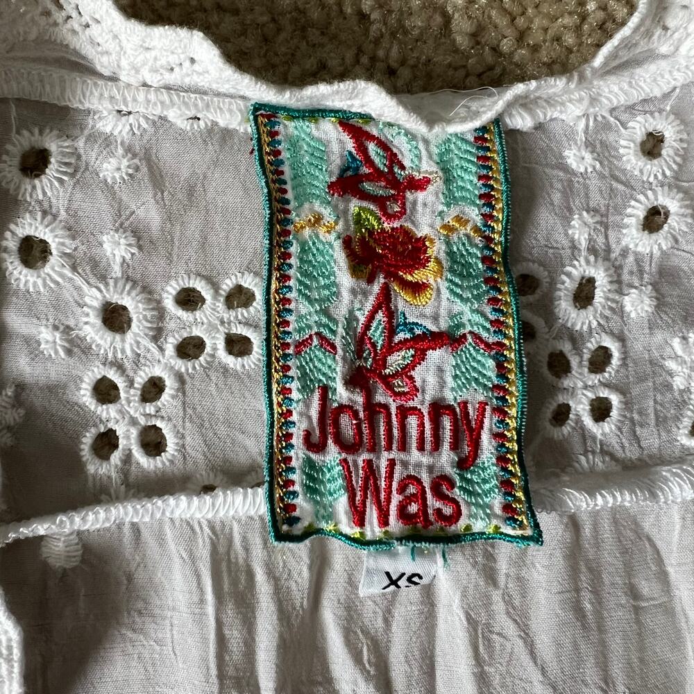 Johnny Was Embroidered Sheer Cover-up Dress Sz XS - Picture 5 of 5